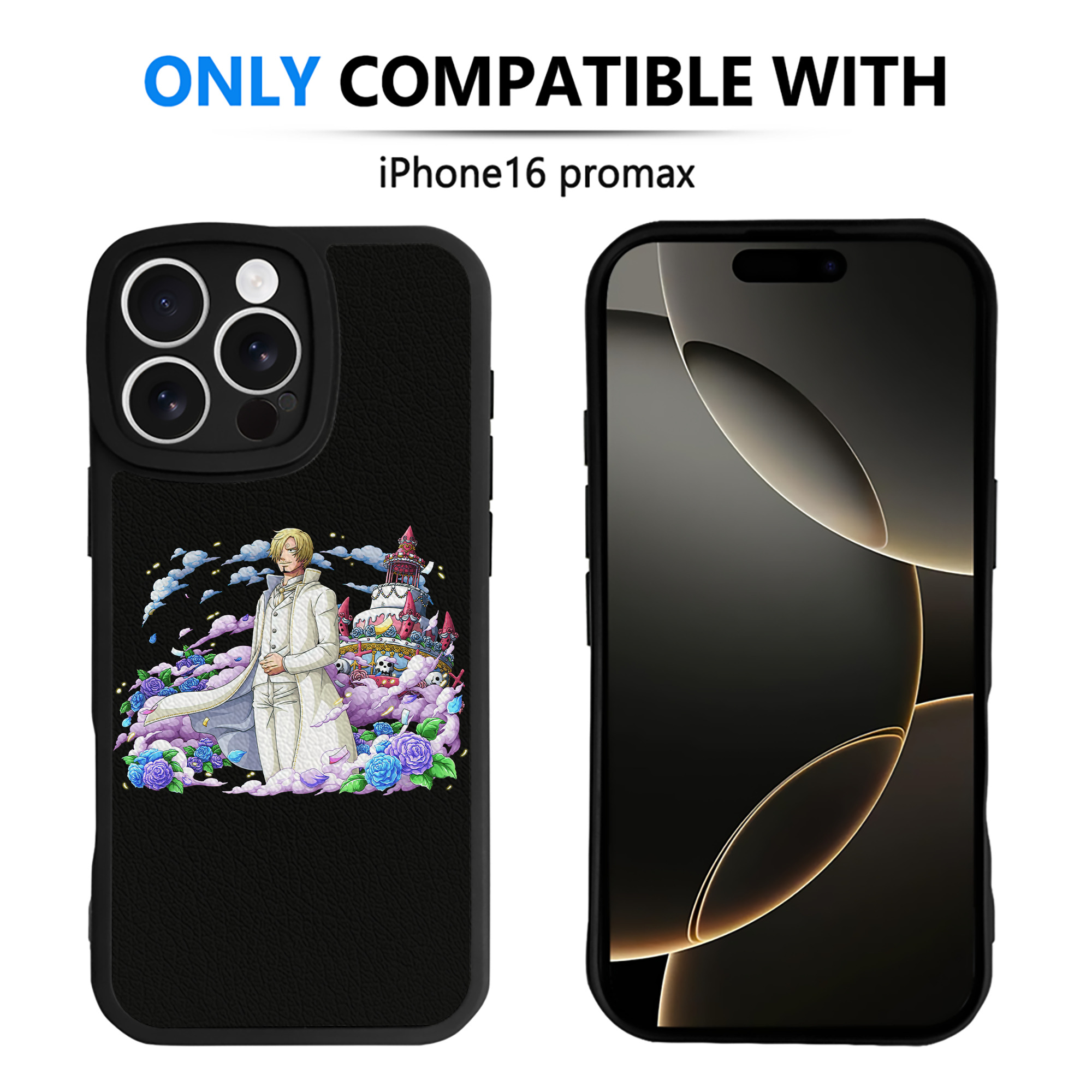 （画像用） ワンピース サンジ ONE PIECE Sanji 【iPhone 16シリーズ対応】シリコンスマホケース（レザー調） 材質：シリコン